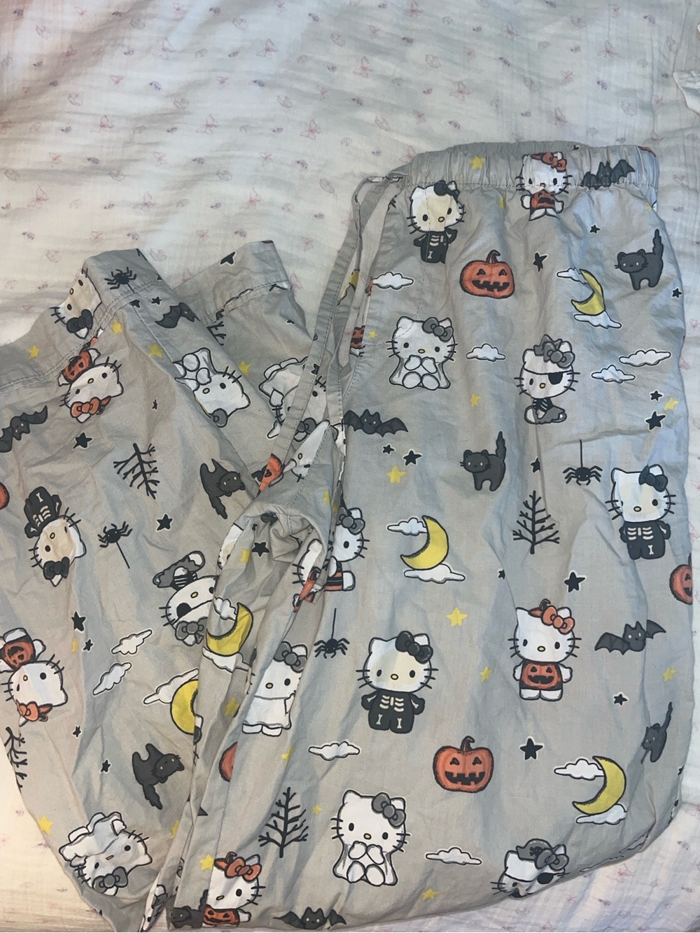 pb teen hello kitty halloween pajama pants